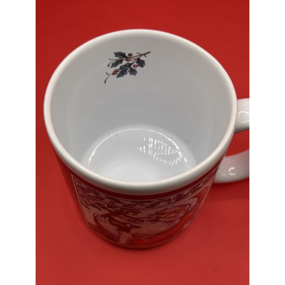 Santa's Friends Mugs Cups Vintage K.I.C. Stoneware Coffee/Tea Set Of 4 Christmas - Picture 15 of 16